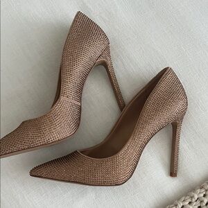ALDO stessy 2.0 pump like new beige rhinestone